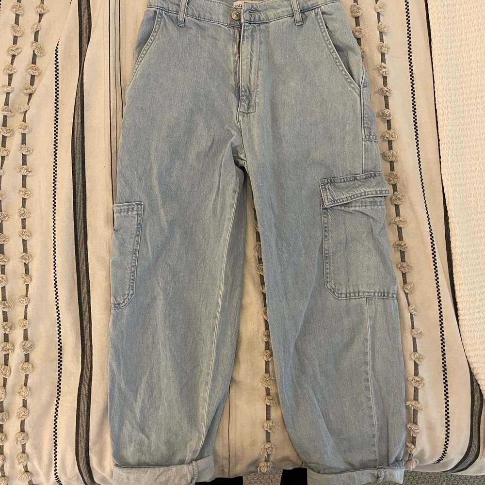 Zara utility/cargo jeans